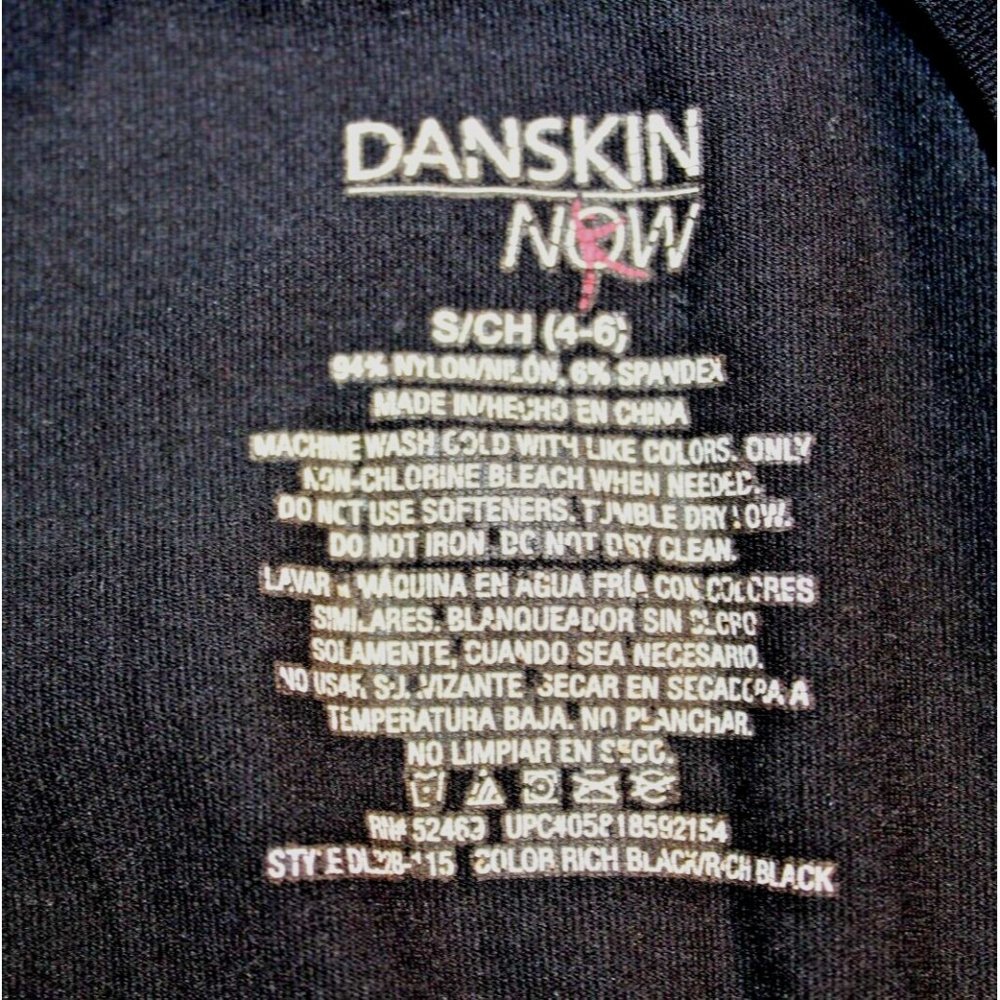 Womens Danskin Now Cropped Capri High Waist Leggings Small 4-6 Black Activewear - Picture 2 of 5